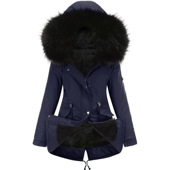 Manteau Femme Hiver Polaire – Veste Chaude Avec Capuche, Doudoune Sherpa Léger Pour Mi-Saison