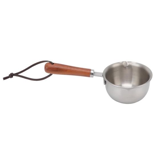 Petite Casserole En Acier Inoxydable 300 Ml Avec Poignée En Bois - Pour Beurre, Lait, Huile