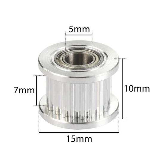 4X Aluminium GT2 36 Dents Alesage de 8 mm Poulie de Courroie de