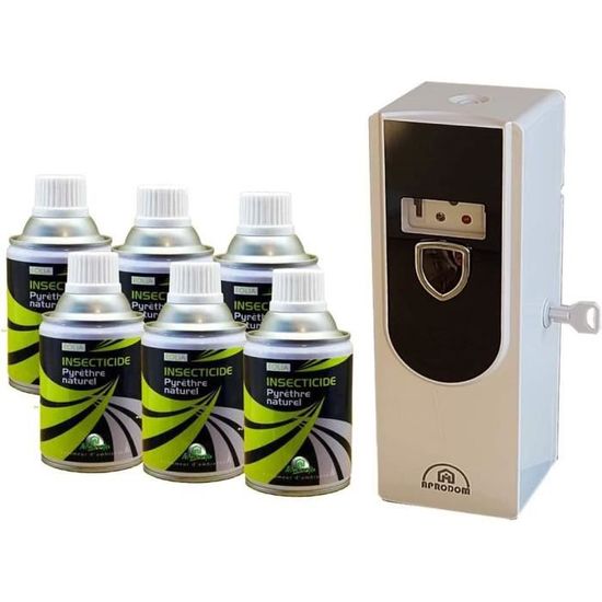 2 Recharges D'Insecticide Naturel Au Pyrèthre 400 Ml - Contre Mouches, Moustiques, Punaises - Pour Diffuseur à Visser - 12