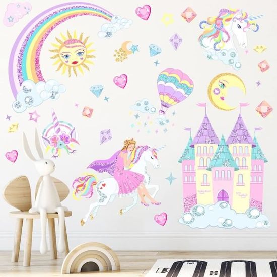 Autocollant Mural Déco - Citation 'Grands Rires Et Boucles' - Pour Chambre De Fille Ou Crèche - Modèle K80