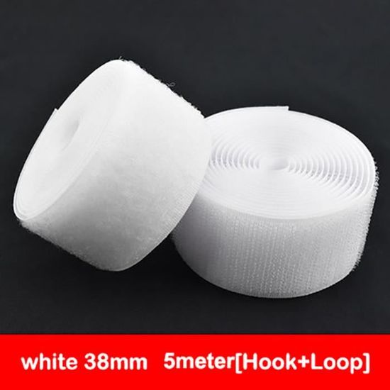 YKK Ruban Adhésif à Coudre Non Adhésif à Emboîter – Bandes Robustes – Ruban De Fixation Pour Projets De Bricolage, Ameublement, Tapisserie, Blanc, 38 Mm, 1 M