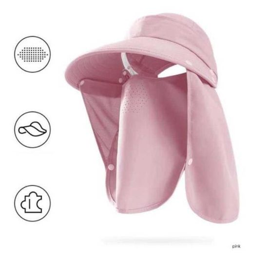 Chapeau De Soleil Bébé Avec Protection Cou - Anti-UV Léger Et Respirant - Plage, Voyage, été - 3 Mois à 5 Ans