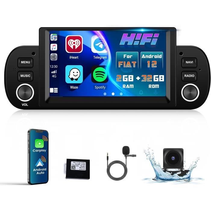 2+32GB] Hikity Android GPS Autoradio Fiat Panda 2013-2020 sans Fil
