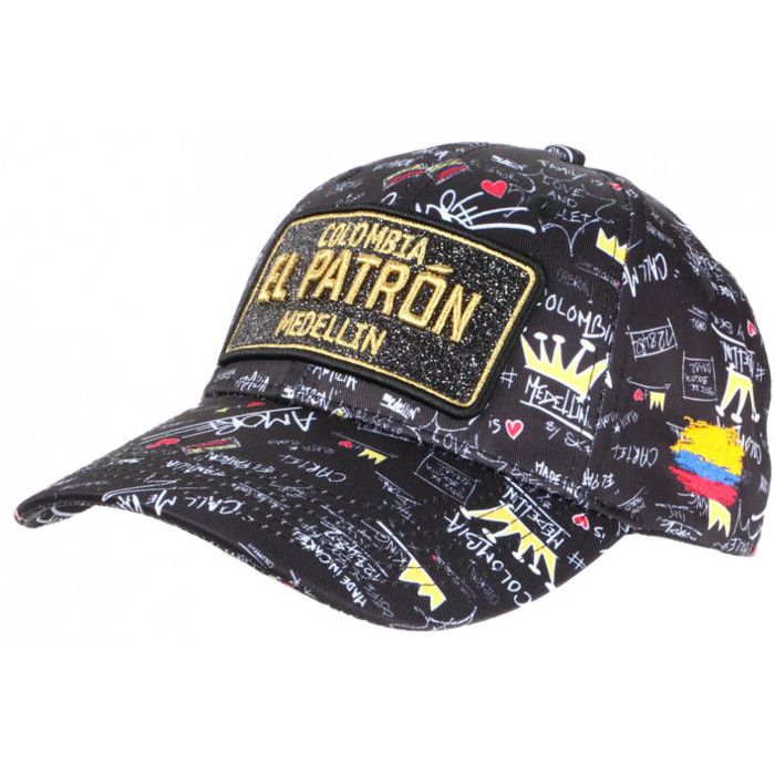 Casquette El Patron Noire Et Doree Strass Streetwear Colombia Medellin Baseball Taille Unique Noir Cdiscount Pret A Porter