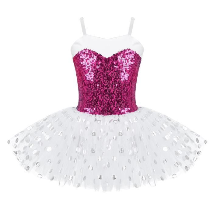 Robe Tutu en Tulle a paillettes pour fille tenue de danse de Ballet de gymnastique Leotard en maille 820ACD5 Cdiscount Sport