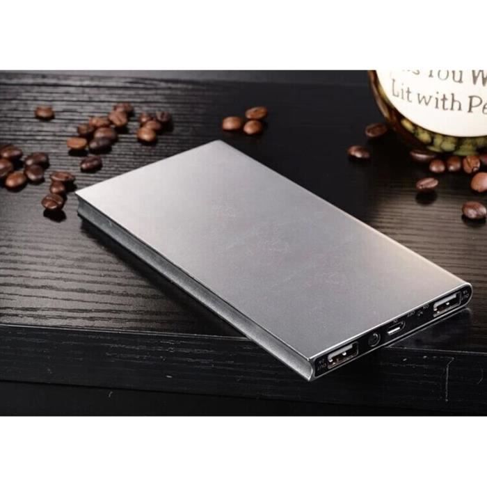 Super fin 10000mAh Power Bank Externe Portable Batterie Externe munie Pour iPhone Samsung iPhone5 iPad MP3 MP4 Argent