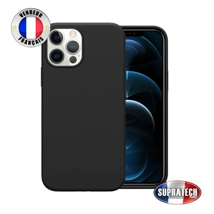 Coque Housse Silicone Soft Touch Noir pour Apple iPhone 12 Pro Max