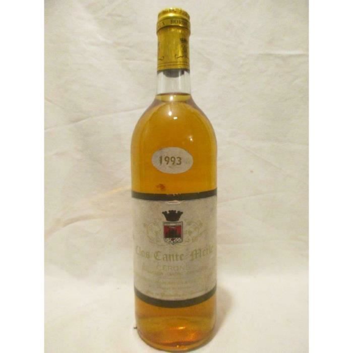 cérons clos cante-merle liquoreux 1993 - bordeaux france