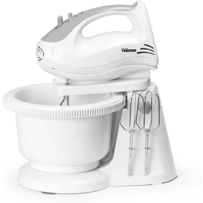 Batteur électrique avec bol Tristar MX-4152 – 200 W – Blanc