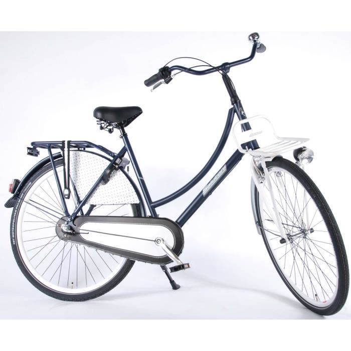 Vélo pour femme Dutch oma salutoni Glamour 28 pouces H50 Shimano Nexus 3 vitesses 95% décorative Bleu Blanc