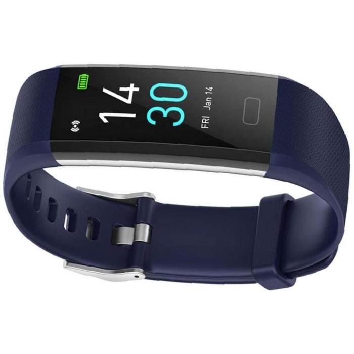 Montre Smart Fitness Tracker Bracelet S5 Activité Température de fréquence Cardiaque Sommeil étanche pour Femmes Hommes Bleu[567]