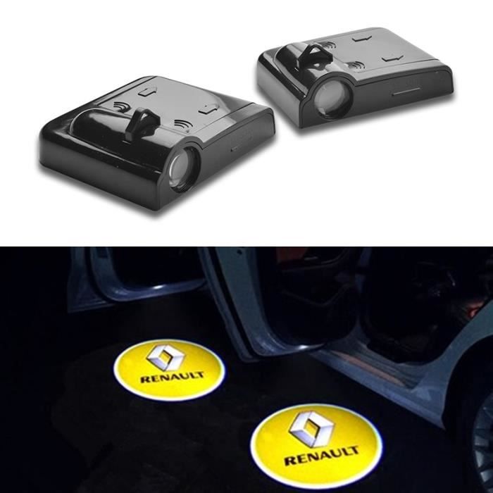 1PC pour Renault Captur Clio Duster Espace Koleos Logan Megane Laguna Voiture logo LED Porte Bienvenue Projec