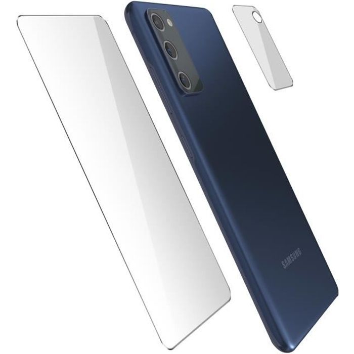 Film Galaxy S20 FE Protection Écran et Caméra Arrière Verre Trempé Transparent Blanc