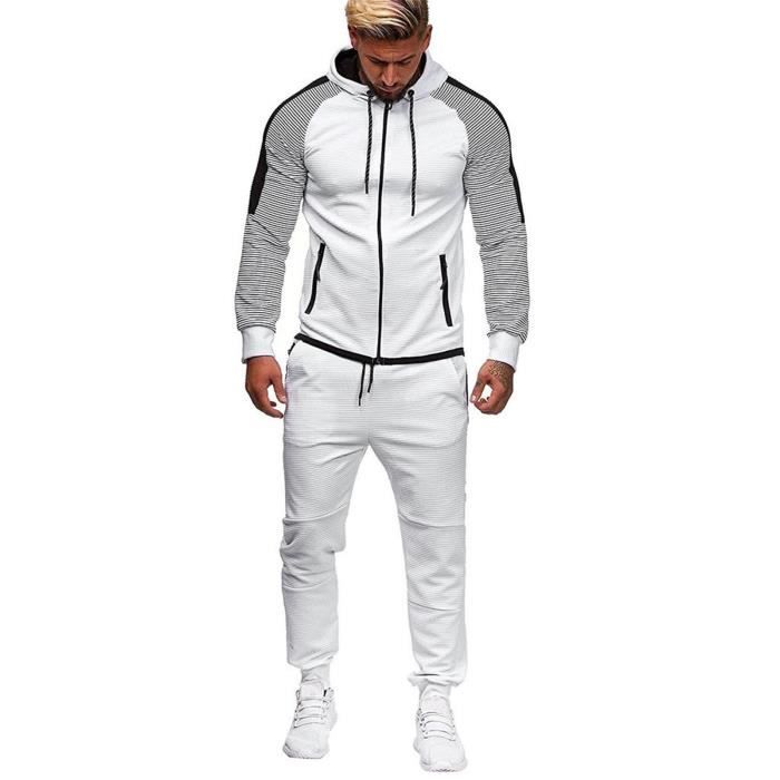Hommes Automne Gradient Zipper Imprimer Sweat Top Pantalons Ensembles Sport Suit Survêtement ZZS201210741WHL5_yan