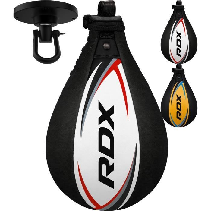 RDX Vitesse Ball Cuir Boxe Poire De Frappe Entrainement MMA Speed Bag Muay Thai Punching Ball et Pivotant Rotule Plafond
