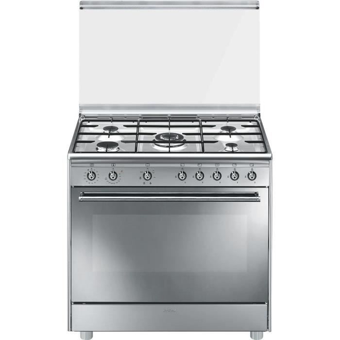 Smeg SX91SV9, Cuisinière, Argent, Acier inoxydable, Rotatif, Devant, Acier inoxydable, émail