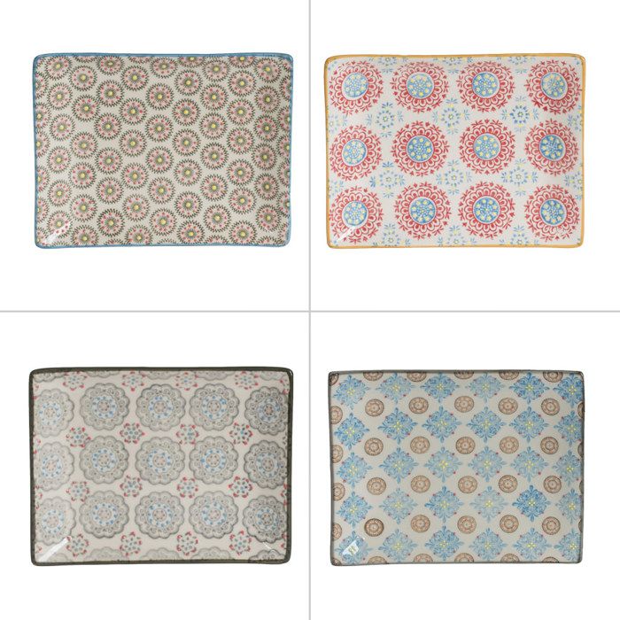 TABLE PASSION - PLATEAU BOHEME 21X17CM ASSORTI