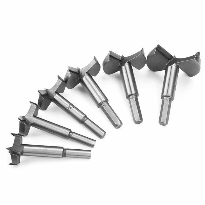 Lot 5 Forets Forstner Acier Haute Résistance 15-35mm - Tige Hexagonale Longue Pour Bois