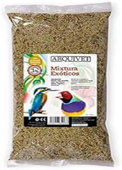 Mélange de graines - ARQUIVET - Mixtura Exóticos 8435117850033 - pour oiseaux exotiques - 1 kg - graines sélectionnées