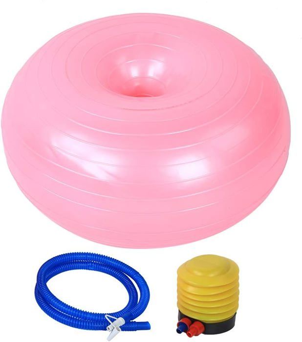 Ballon De Gym / Yoga 75 Cm Avec Pompe - Capacité 300 Kg, PVC, Pour Fitness, Assise, Rééducation