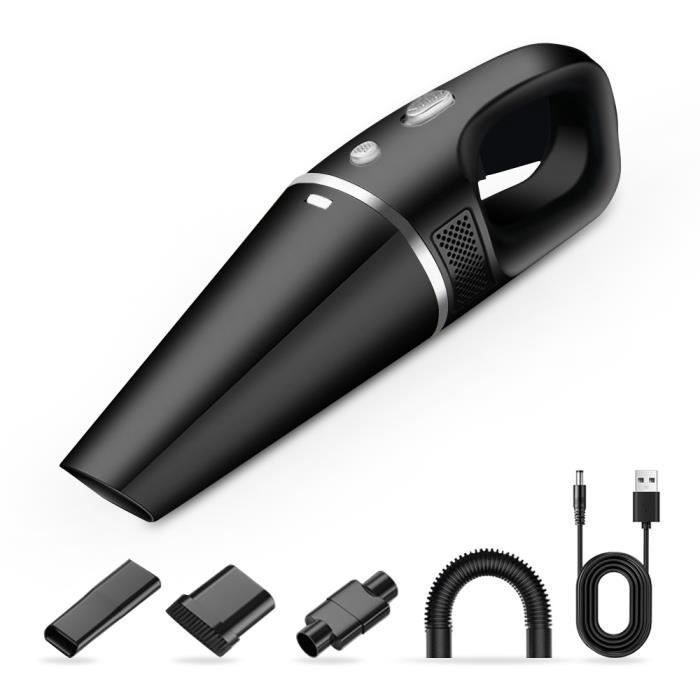Aspirateur à Main Sans Fil 120W - Rechargeable USB - Puissant Et Silencieux - Pour Voiture Et Petites Surfaces