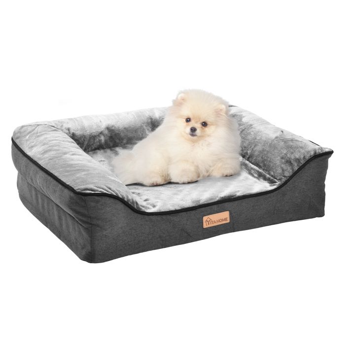 Meilleurs prix pour YITAHOME Panier pour Chien - Lavable Lit Chien - 71x58cm - Gris