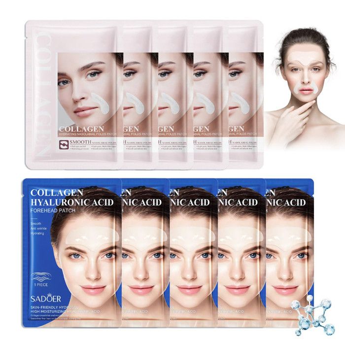 10Pcs Masque Lifting Visage, Patch Anti Rides Visage Sillon Nasogenien ...