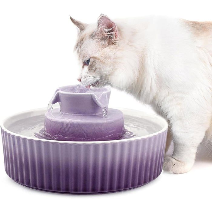Meilleurs prix pour 360 Fontaine À Eau Pour Chat En Ceramique 2.1L Fontaine Pour Chat Céramique Bol Pour Chat Et Chien Avec Filtre De Rechange Et M