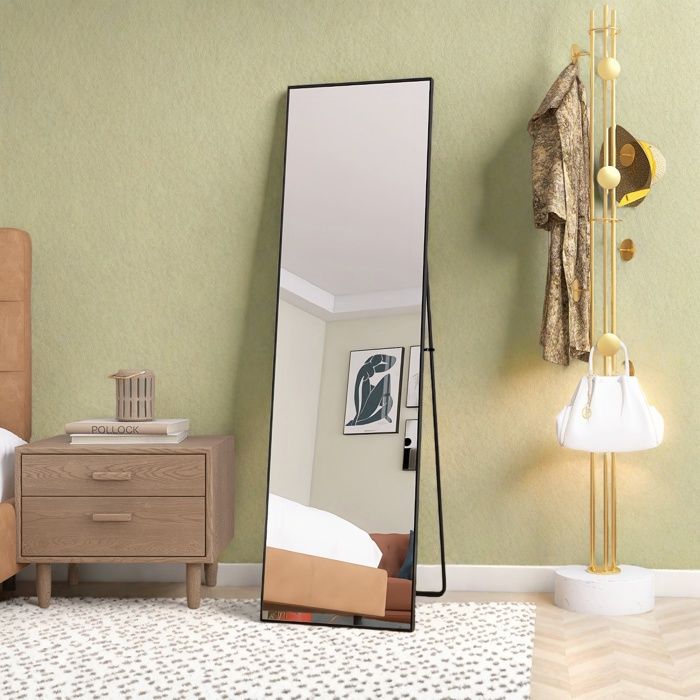Grand Miroir Mural En Rectangulaire Porte Miroir Sur Pied 150X50cm Doré Miroir De Pleine Longueur Dressing Miroir Pour Salon Chambre Salle De Bain Couloir Cadre En Alliage D'aluminium | Rakuten