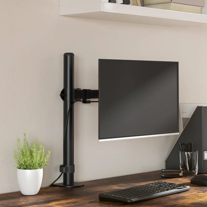 Clarence* Support de moniteur - sincliner de 15°- noir acier VESA 75/100 mm &Europ83085
