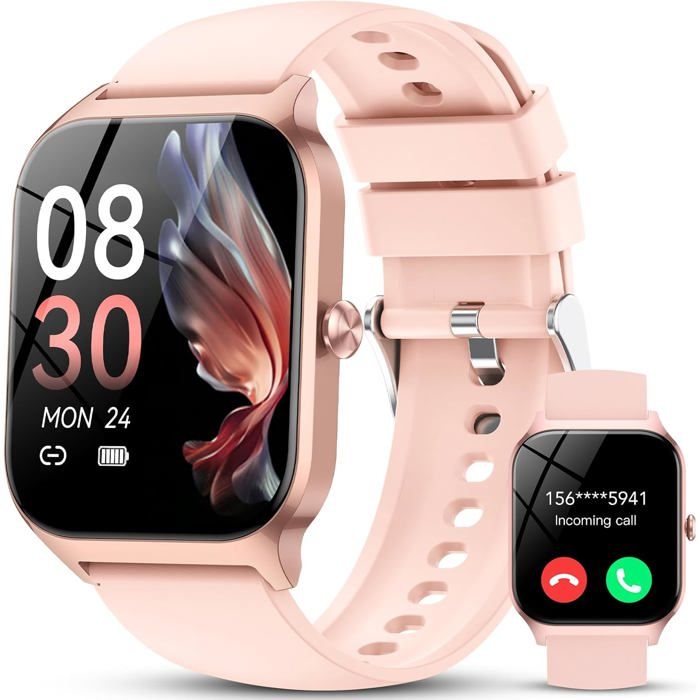 Montre Connectée Hommes Femmes, Smartwatch 1.83" Montre Sport, Montre