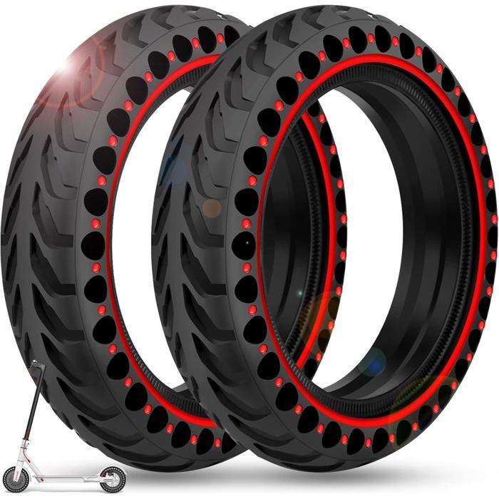 2Pcs 85 Pouces Pneu Plein Pour Trotinette Electrique 8 1/2 X 2 Roue 50/75-6.1 Pneus Pour Xiaomi M365 / M365 Pro / 1S / Pro 2/3