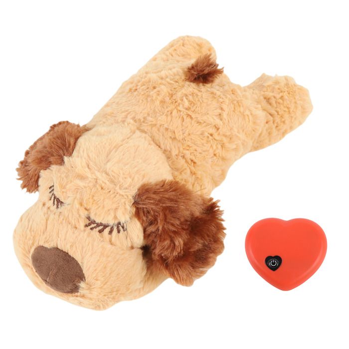Meilleurs prix pour OMABETA Jouets pour chiots Heartbeat Jouets en peluche interactifs pour chiots battement de cœur Animal en animalerie kit Brun