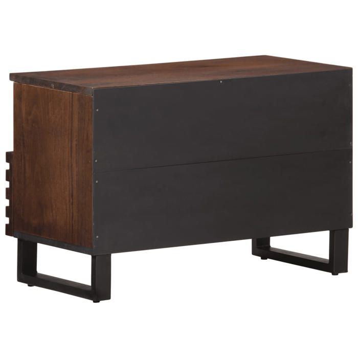 Moderne Meuble TV BURKE TABLE TV/HIFI marron 70x34x46 cm bois massif de manguier AA2347