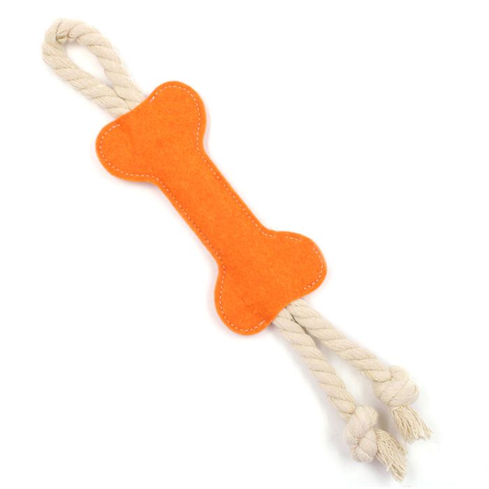 Jouet à mâcher pour chiot - Phoesky - Forme dos - Feutre - Corde à déchirer - Nœud interactif - Nettoyage des dents