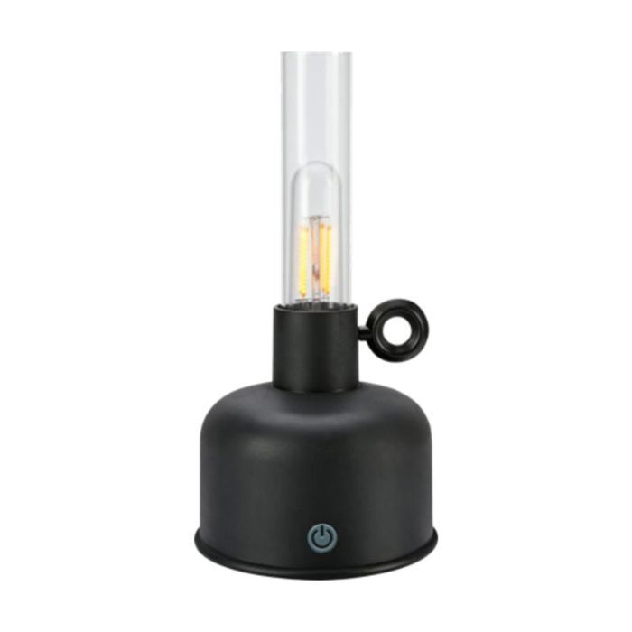 Lampe à poser Lampe à huile LED rechargeable noire IP44 200 lm dimmable blanc chaud