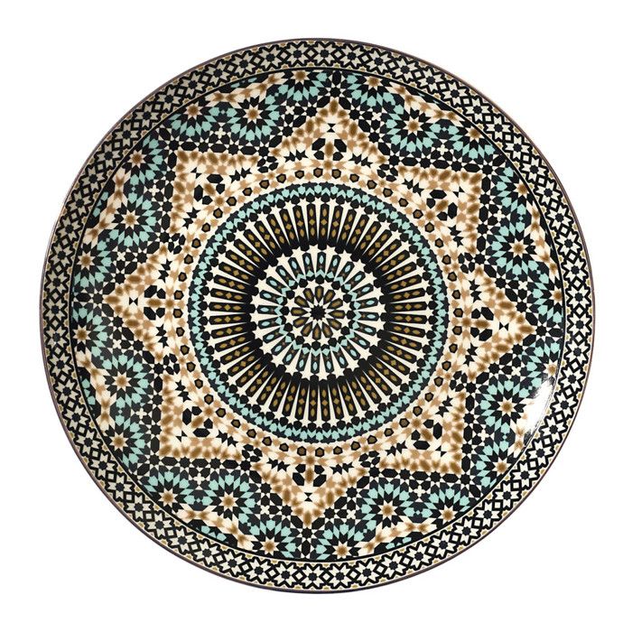 Assiette - HOME DECO FACTORY - Noura - Multicolore - 265 cm