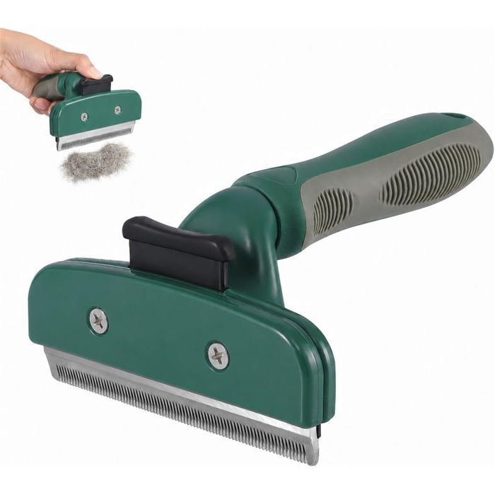 Brosse Chien et Chat avec Bouton Autonettoyant Brosse de Toilettage pour Poils Morts Peigne Anti-Mue pour Sous-Poil (Vert M) Brosse Chien et Chat avec Bouton Autonettoyant Brosse de Toilettage pour Poils Morts Peigne Anti-Mue pour Sous-Poil (Vert M)