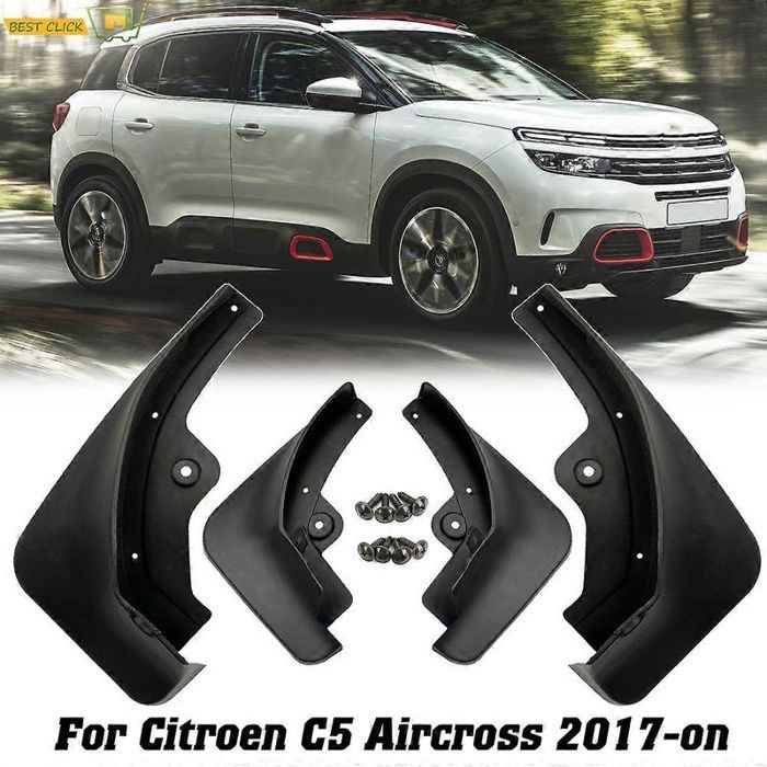 Ailes avant et arrière pour Citroën C5 Aircross 2017 2018 2019 2020 bavettes référence dorigine : 1636054780