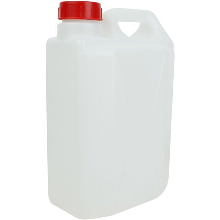 Jerrican alimentaire translucide 20 L - Plastique PEHD avec bouchon et bec verseur - Bidon de stockage robuste