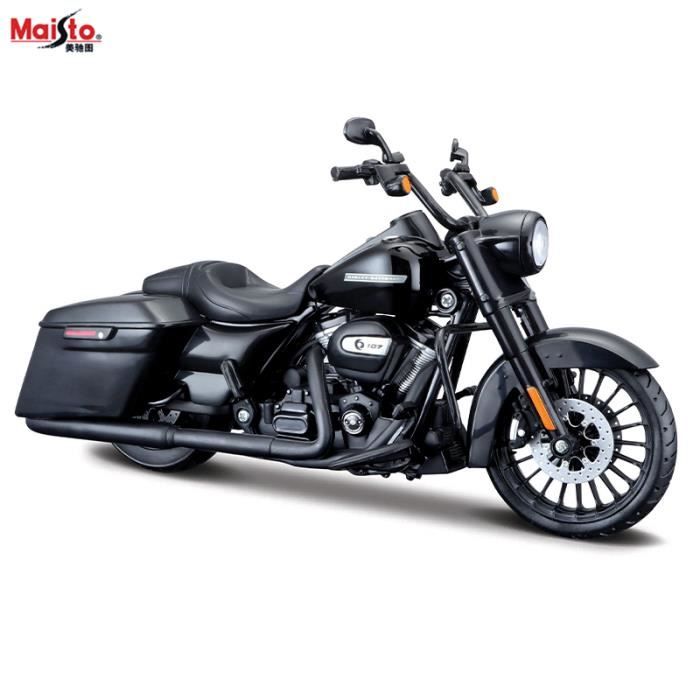 Maquette Moto Harley Davidson Breakout 1/18 – Modèle Die-cast Avec Roues Libres, Guidon Mobile, Béquille – 12 Cm, Noir