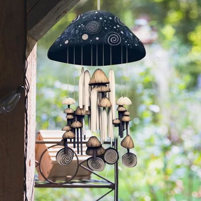 Carillon éolien Extérieur Cloche De Sorcière – Décoration Bohème Jardin, 39 Cm