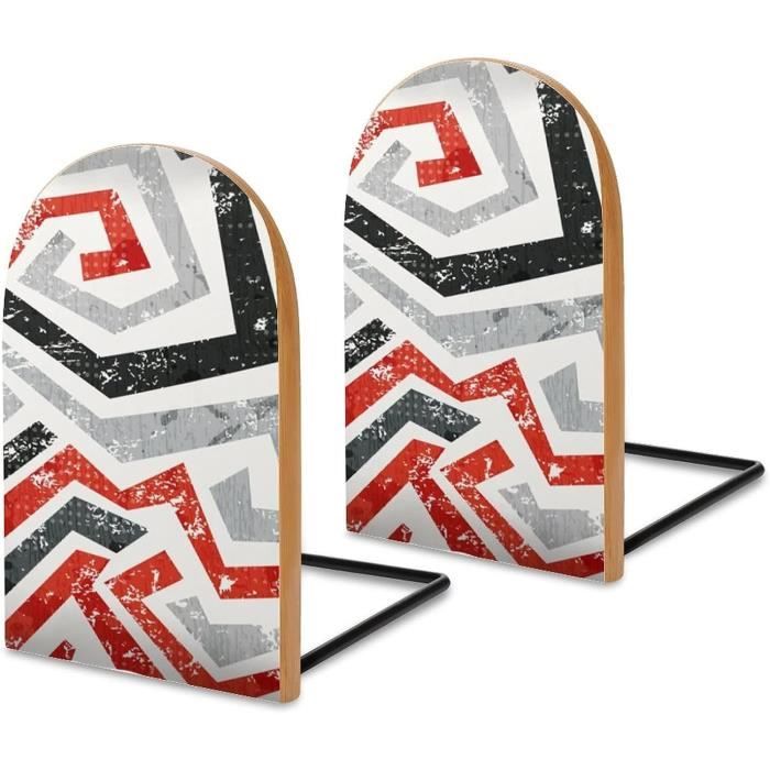 Mexpekil Lot De 2 Serre-livres Rétro En Bois Avec Boussole De