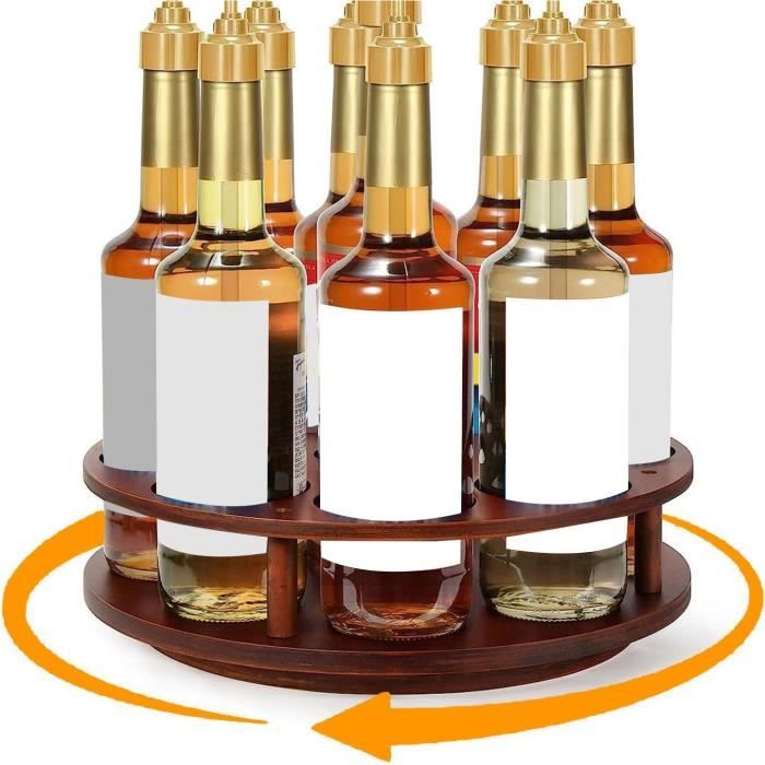 Support Rotatif Pour Sirop De Café – 8 Emplacements, Organisation Pratique Pour Bar Ou Maison - 8