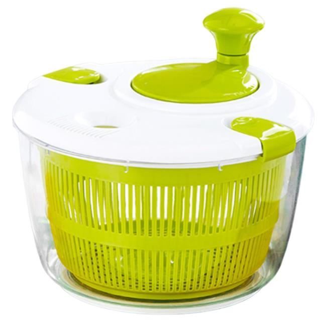 Essoreuse à Salade 25L Professionnelle - Essorage Manuel Efficace Vert - 42 X 52 Cm