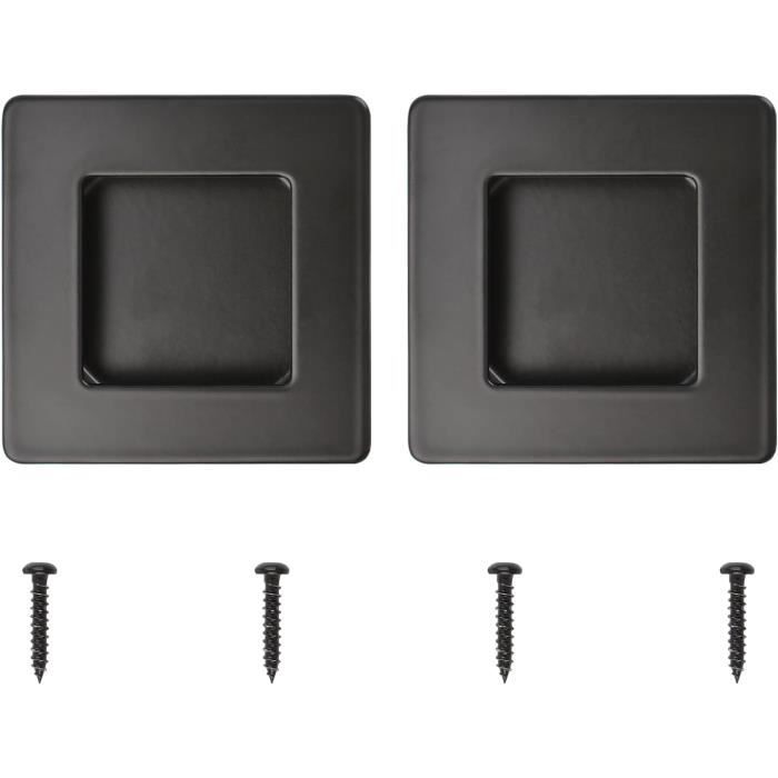 2 Poignées Rondes Encastrables Acier Inoxydable 50 Mm - Pour Bateau, Placard, Casier, Trappe, Installation Facile