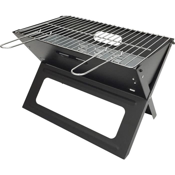 Barbecue De Table 2 En 1 Portable - Gaz (butane) Ou Charbon/bois - Grille 28x19 Cm, Sac De Transport Inclus - 2