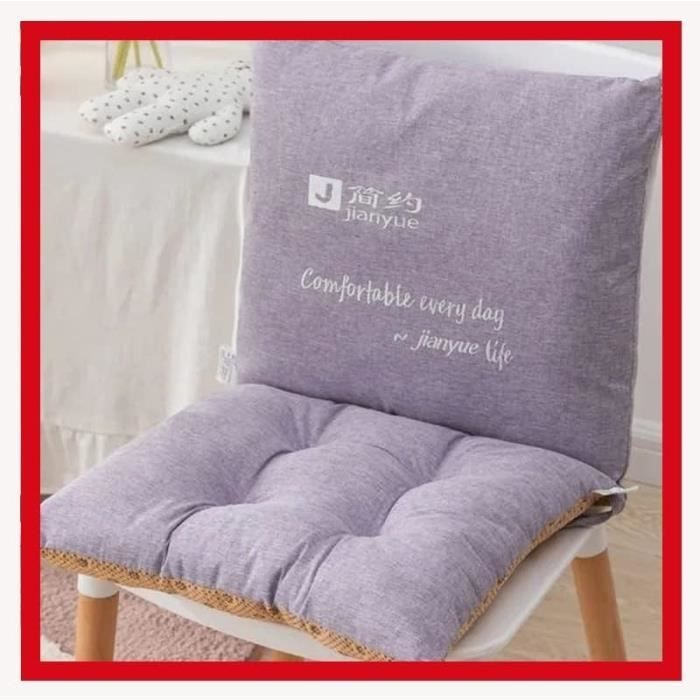 Coussin Pour Chaise Avec Dossier 50x120x8cm - Galette Capitonnée Terracotta - Imperméable Et Confortable
