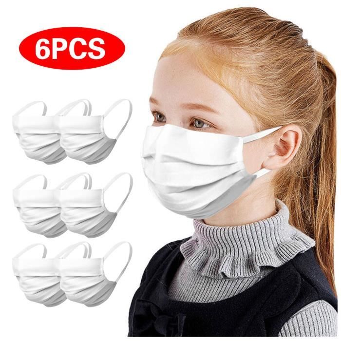 777 6PC Tissu Lavable en Coton Pour Enfants Kid /élastique Multicouche Simplicit/é des couleurs Anti-Poussi/ère Migno Visage Bandana MA8236